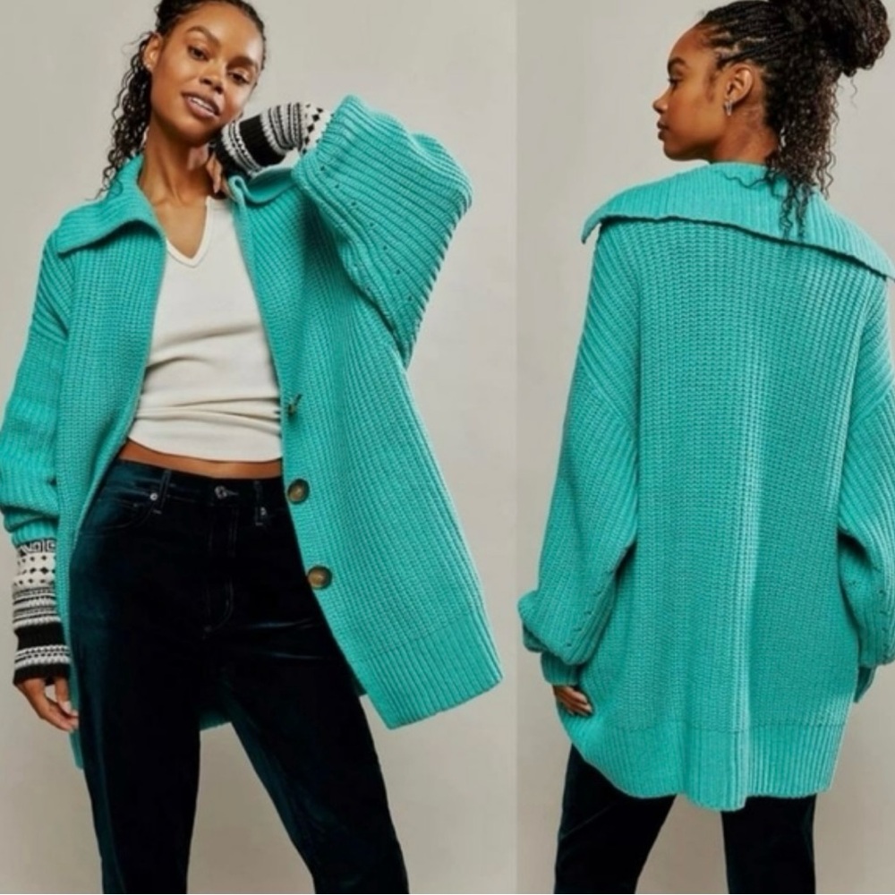 Free people “Swim to deep cardi”